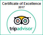 TripAdvisor 2017 winner certificate of excellence